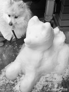 ジルの雪像とジル