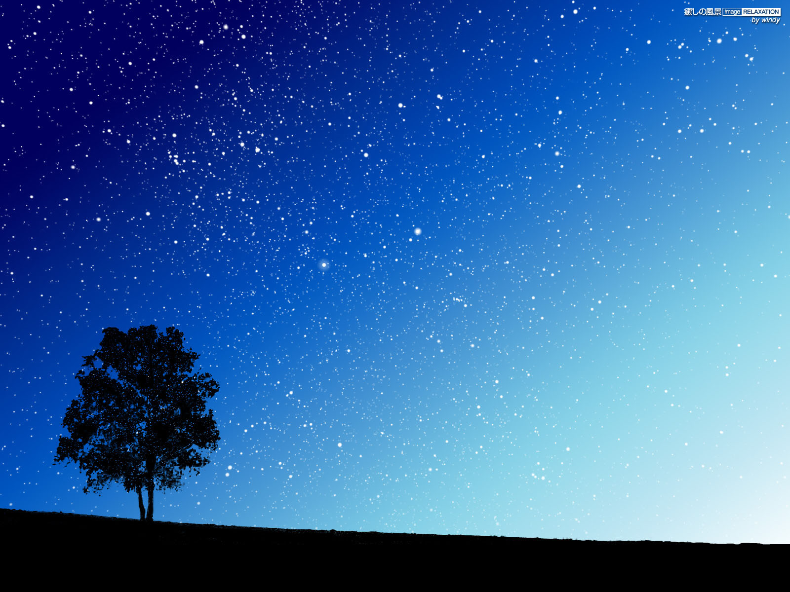 満天の星空 壁紙 ブルー系